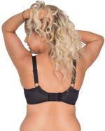 Бюстгальтер-топ с изысканной вышивкой нитями с люрексом (Размер: 65I) (Цвет: черный)