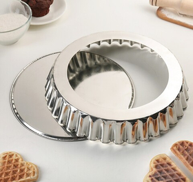 Форма для пирогов со съёмным дном, h=4,5 см, d=28 см