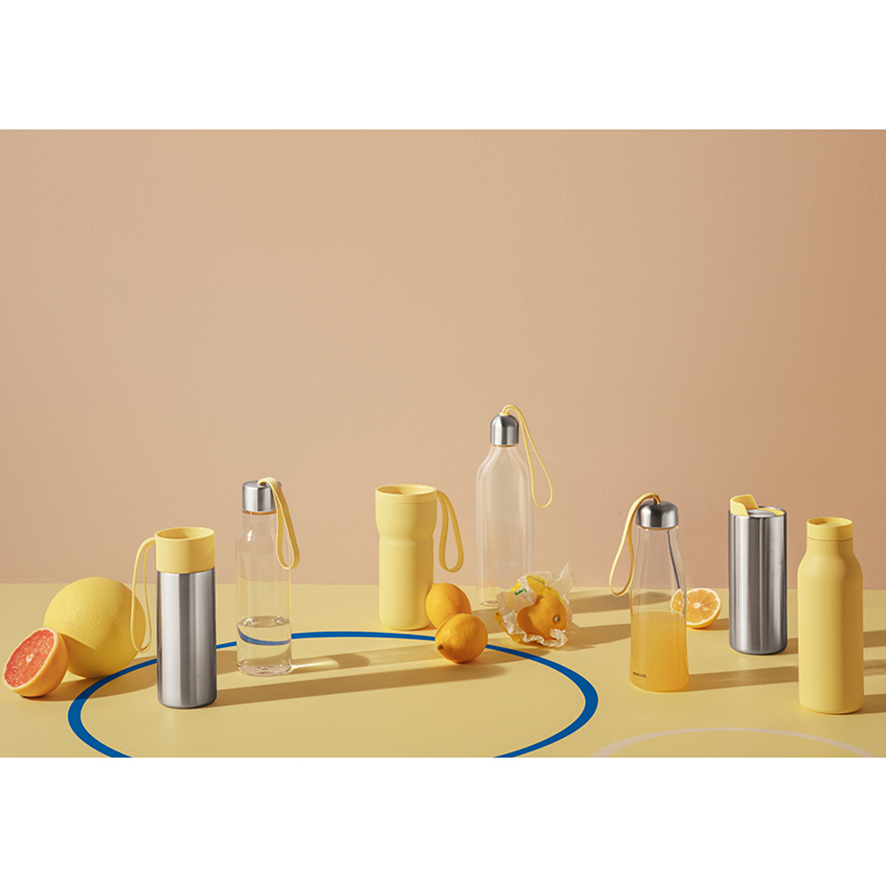 Бутылка плоская, 500 мл, желтая