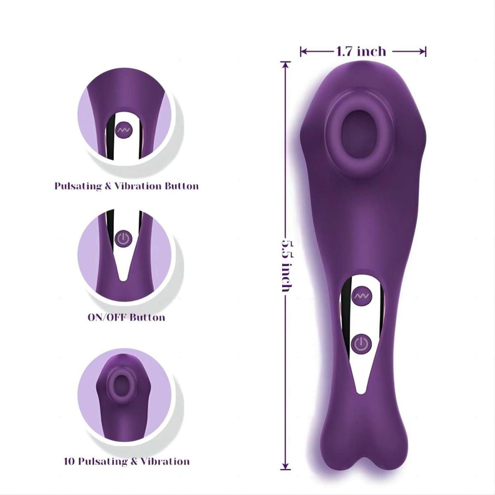 Вакуумный стимулятор клитора Clitoral Sucking Vibrator Cat фиолетовый