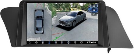 Магнитола для Lexus RX270, RX350 AL10 2009-2012 (ШГУ цветной, поддержка штатного меню, рамка тип 2) - Teyes CC3-2K-360 монитор 9.5" 2K QLED на Android 10, 6Гб+128Гб, CarPlay, 4G SIM-слот, 4 камеры в комплекте