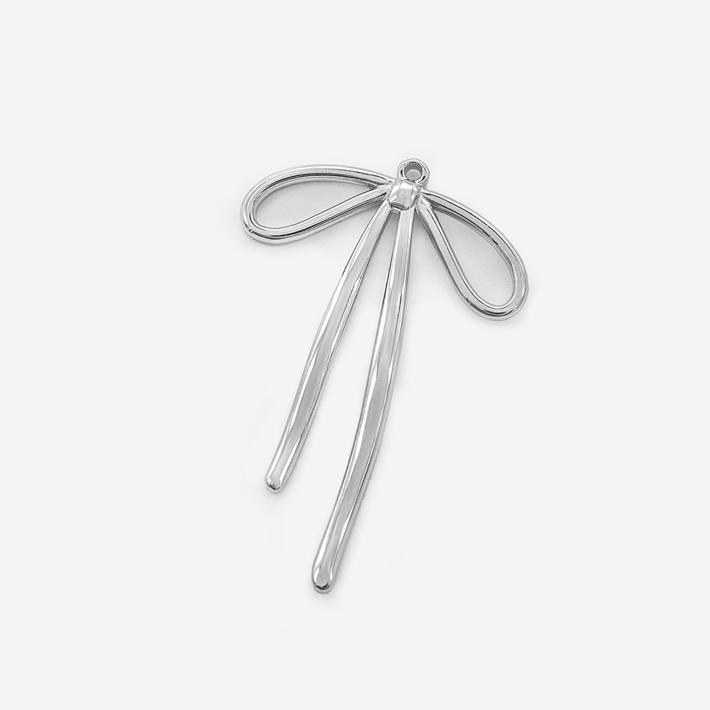 Подвеска "Бантик" 41,5*28мм, сталь без покрытия