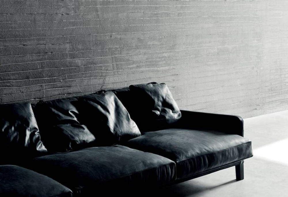 Диван Duma XL LIVING DIVANI кожа/grafit 2200х1020х760h