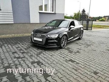 Сплиттер бампера переднего V.1 для AUDI A3 8V S-Line / S3 8V рестайлинг (17-...)