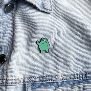 Значок металлический на одежду/Пин. Грубая Жаба