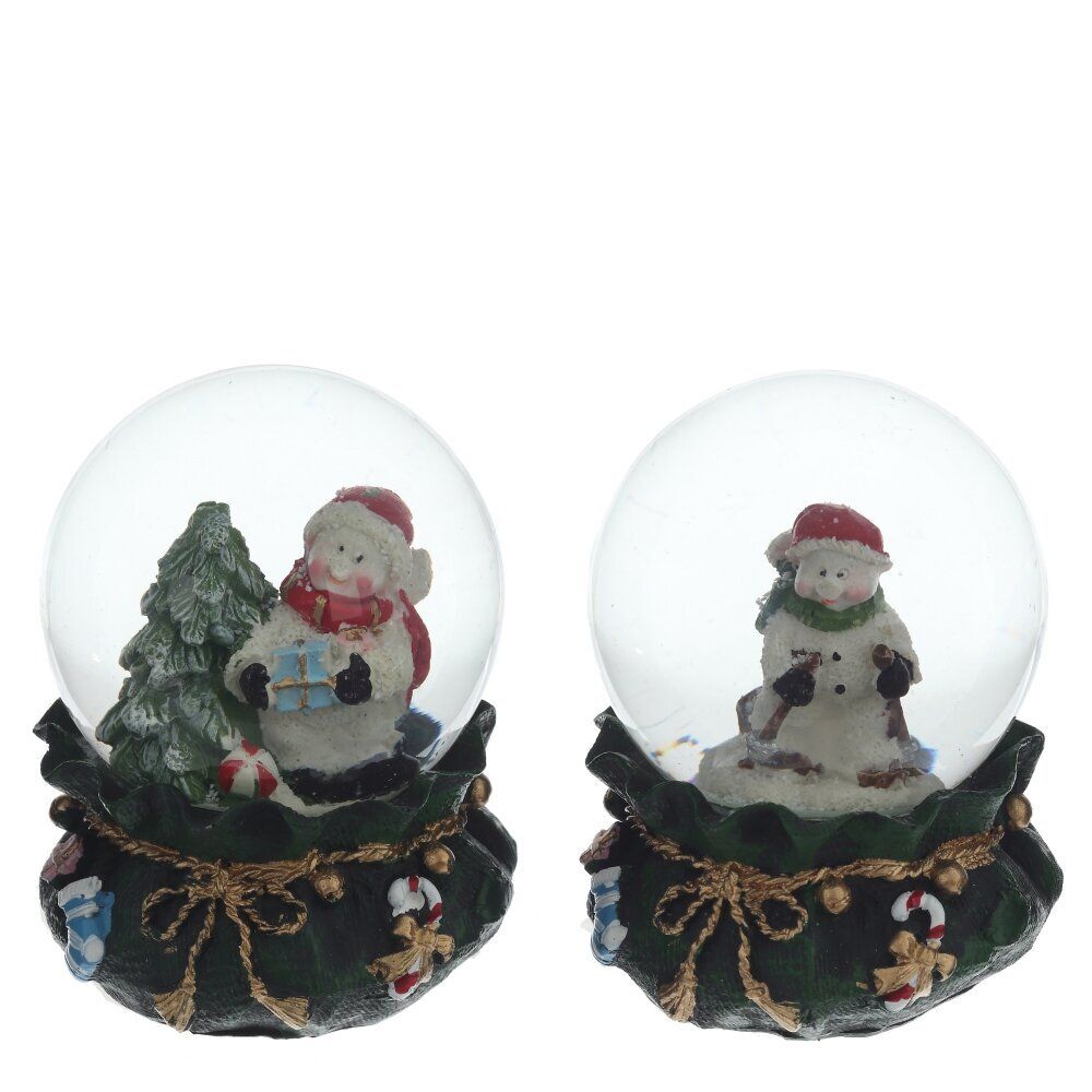 GAEM Фигурка декоративная "Снеговик" в стекл шаре, L6 W6 H8,5 см, 2в.