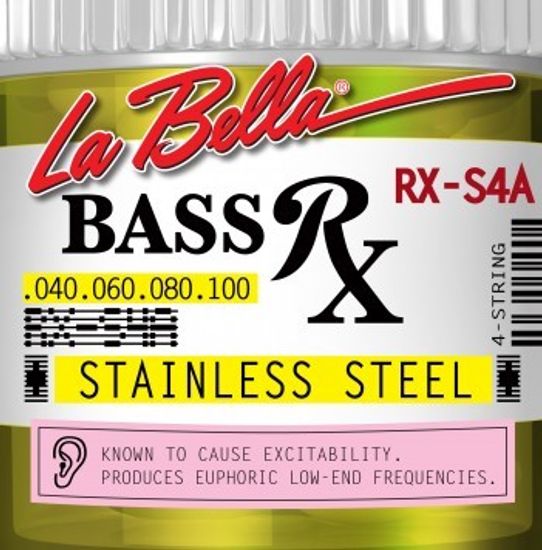 Струны для бас-гитары, нерж.сталь, 40-100, La Bella RX-S4A RX – Stainless