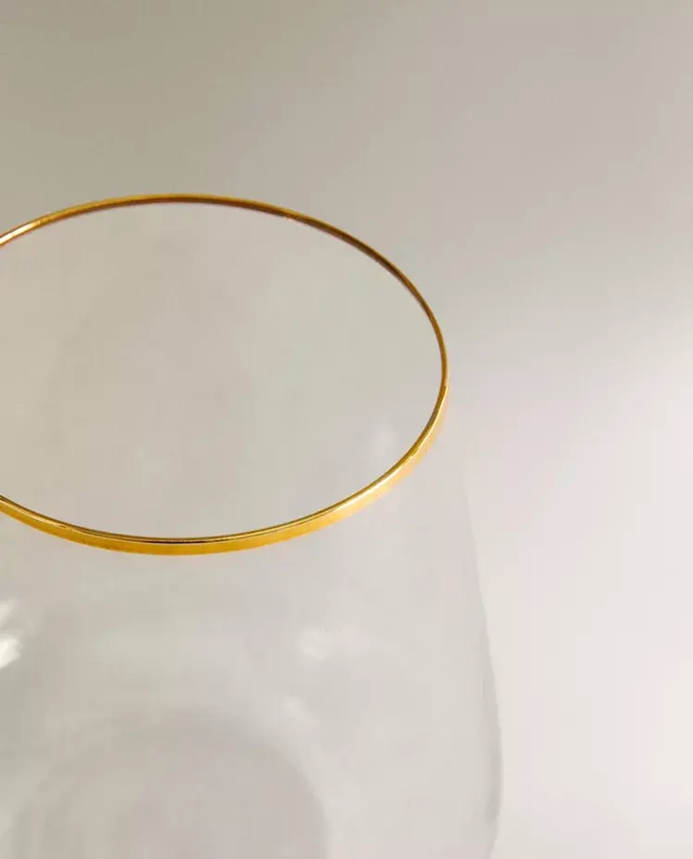 ZARA HOME СТАКАН BOHEMIA CRYSTAL С ЗОЛОТИСТОЙ КРОМКОЙ, ЗОЛОТИСТЫЙ
