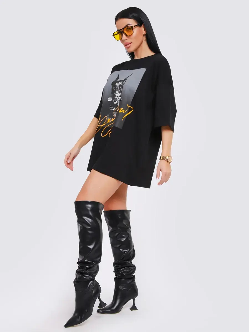 Футболка женская оверсайз принт