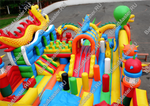 Коммерческий надувной батут "Осьминоги и драконы" 20*8*8 м
