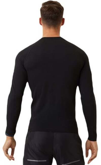Мужская теннисная футболка теннисная Björn Borg Running Seamless LS T-Shirt - black beauty