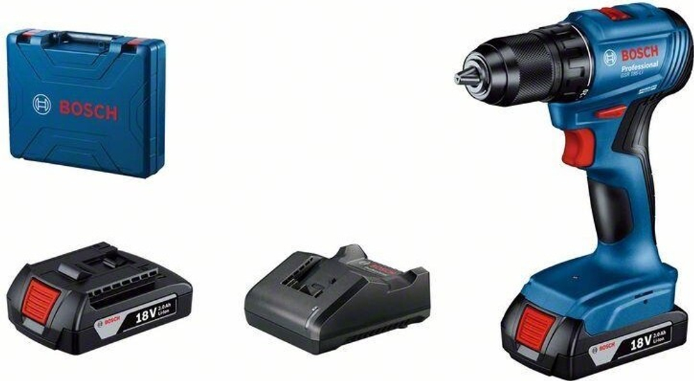 Дрель-шуруповерт аккумуляторная BOSCH GSR 185-LI 06019K3000 2х2,0 Ач
