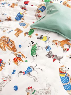 Простынь Сказка "Dogs on white" 150х215 см, перкаль