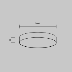 Потолочный светодиодный светильник Maytoni Technical Ceiling Zon C032CL-90W3K-RD-MG
