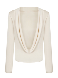 Блуза из атласа с открытой спиной