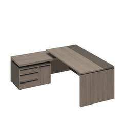 Стол руководителя с брифинг-приставкой боковой левый РС 125 ДЧ/ЛС