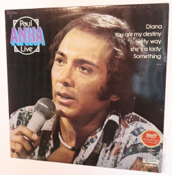 Винтажная виниловая пластинка LP Paul Anka Live (France 1976)
