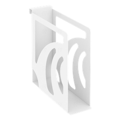 Навесной лоток для папок узкий MAN-11 Металл Белый 80*263*250