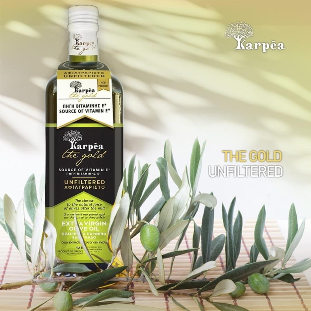 Оливковое масло нефильтрованное Karpea the Gold Unfiltered Extra Virgin 0,5 л, Греция