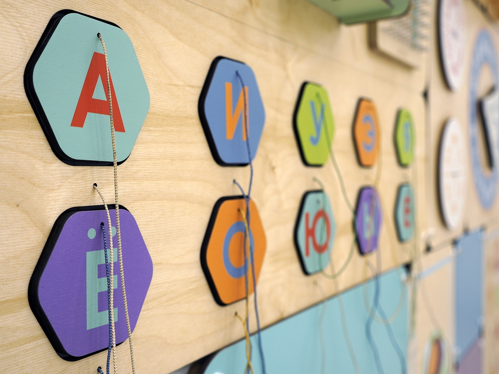 Дидактическая настенная панель для кабинета Логопеда Азбука речи