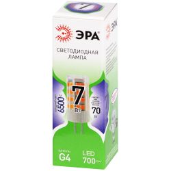 Лампочка светодиодная ЭРА GREEN LINE LED G4-JC-7W-865-12V GL G4 7Вт капсула холодный дневной свет