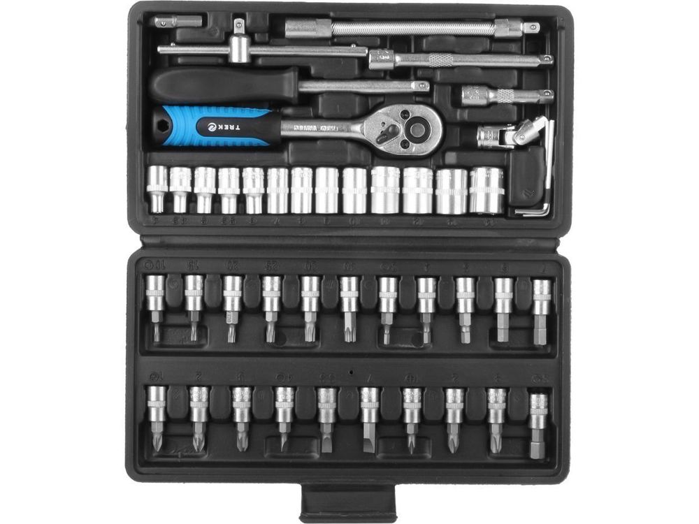 Набор головок и бит 46 предметов TREK (1/4", 6 граней )