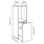 Шкаф детский - IKEA SMÅSTAD/SMASTAD, 60x55x196 см, белый, СМОСТАД ИКЕА