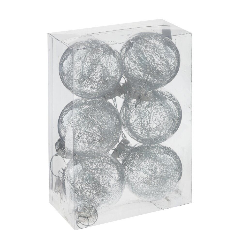 GAEM Набор из 6шт Украшение новогоднее "Шар", D 6 см, L6 W6 H8 см