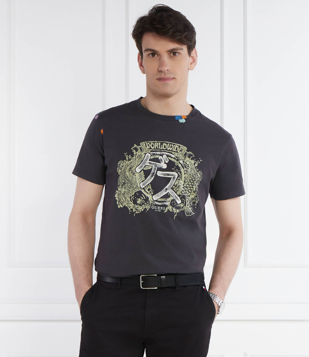 Футболка JAPANESE IDEOG GUESS - графитовый(M4GI22 K8FQ4)