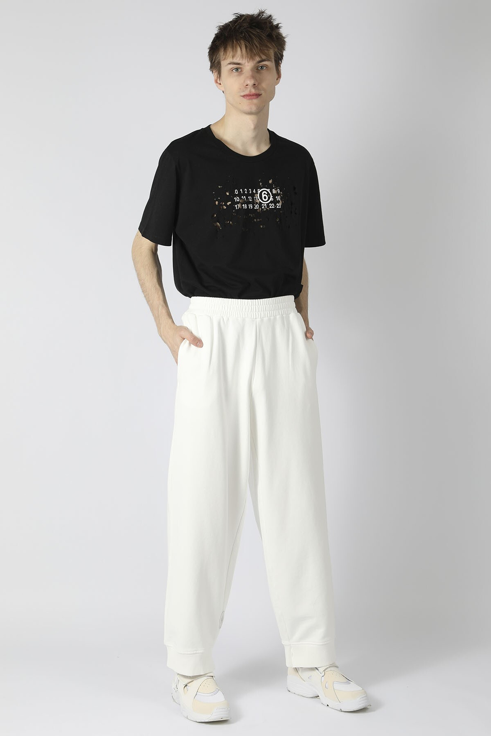 MM6 MAISON MARGIELA MM6 MAISON MARGIELA БРЮКИ БЕЛЫЕ МУЖСКИЕ