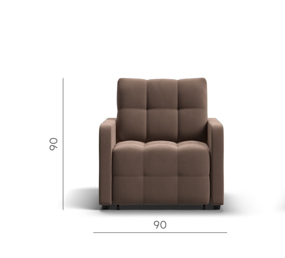 Кресло-кровать Денди Слим велюр Monolit мокко