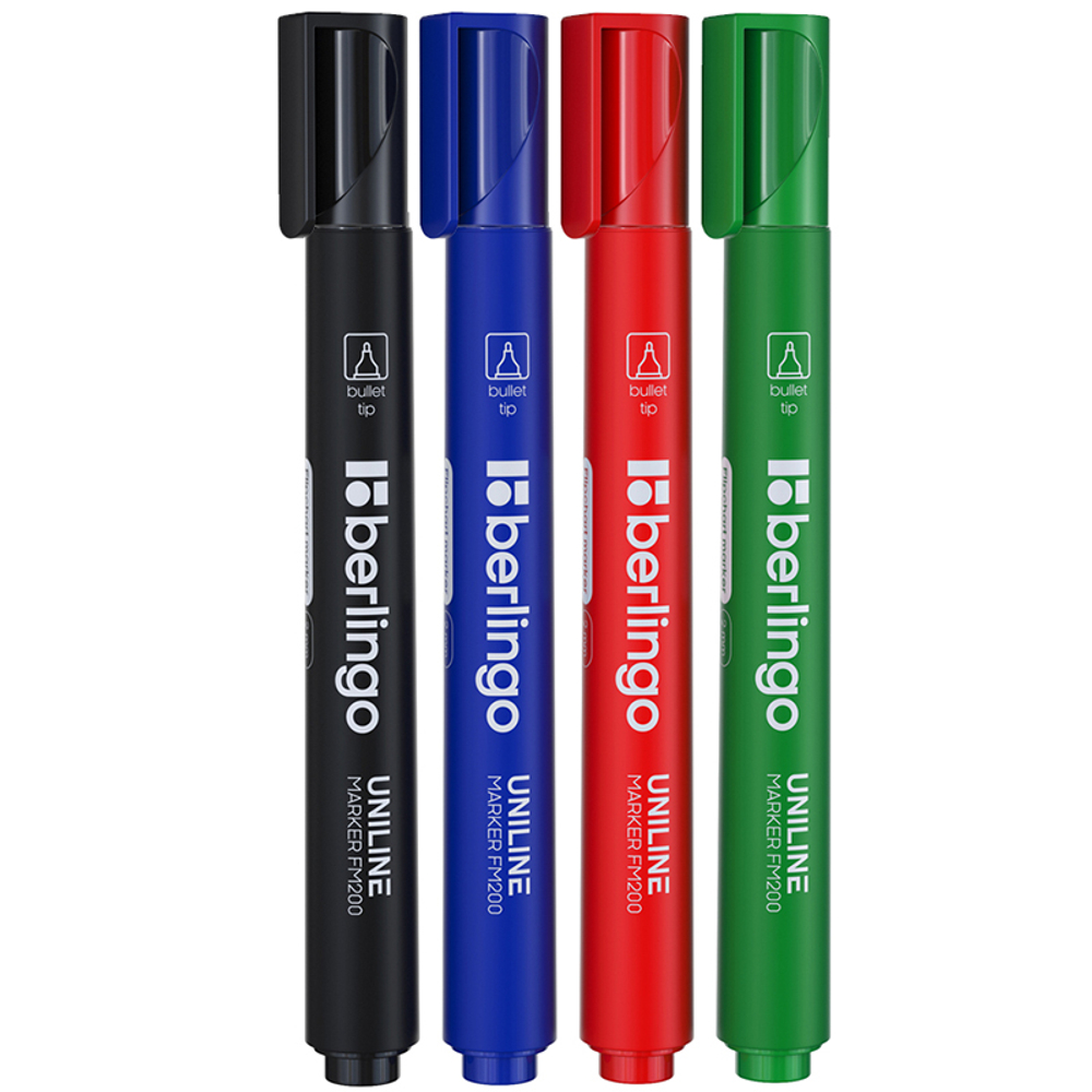 Набор маркеров для флипчарта Berlingo "Uniline FM200", 4 цвета