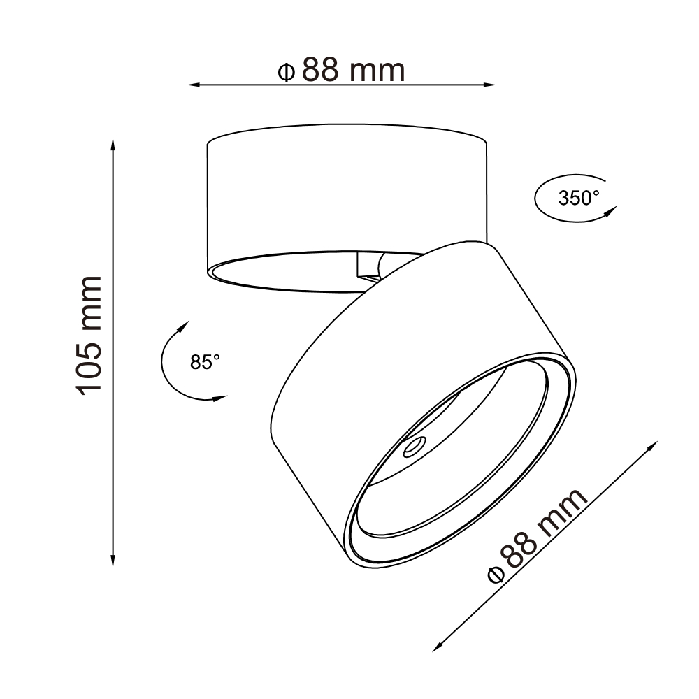 Светильник накладной LED 14W 3000K