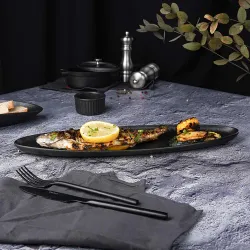 Блюдо овальное 40*11,5 см h2,4 см Smooth Black Raw Stellar P.L. Proff Cuisine [4]