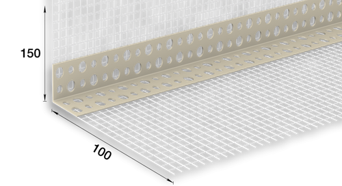 Угол штукатурный с сеткой Идеал Ш-УС 100х150 мм (3 м)