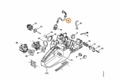 Топливный шланг для бензопилы (MS-341/361) STIHL (1128-358-7701) ОРИГИНАЛ
