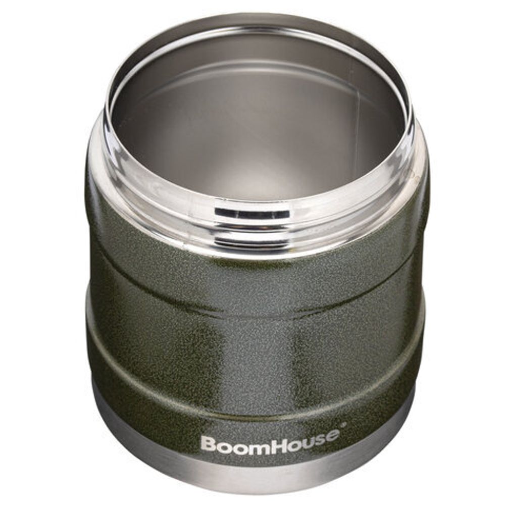 Термос 1 л для еды/напитков с широким горлом, BOOMHOUSE (БУМХАУС) RIBBED, контейнер, нержавеющая сталь SUS304, 700322