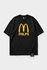 Футболка SHMOT "MILFS" MONO Черный
