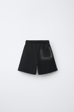ZARA КОМФОРТНЫЕ ШОРТЫ, ЧЕРНЫЙ