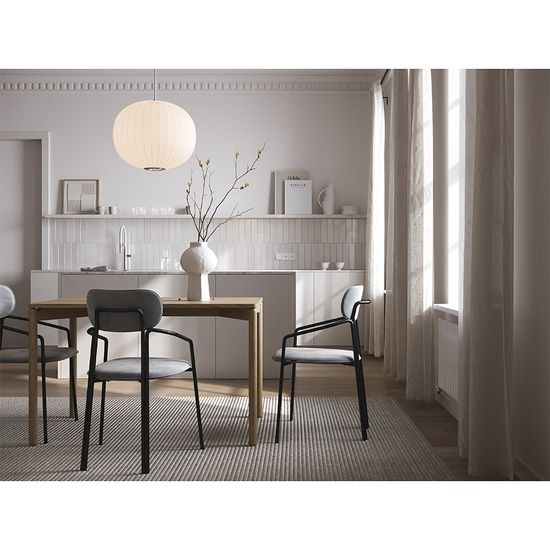 Стул ror, round, велюр, черный/серый