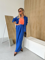 Топ изо льна в цвете апероль