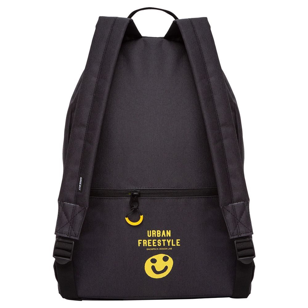 Рюкзак Grizzly, 30*44*15см, 1 отделение, 4 кармана, укрепленная спинка, черный