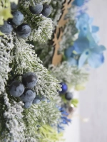 Венок новогодний 40 см, на дверь, на стол, декор для дома