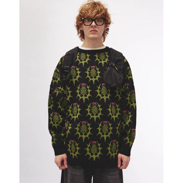 Свитер Репей черный / зеленый - фото 2