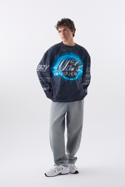 Лонг мужской Oversize с пич эффектом Sport