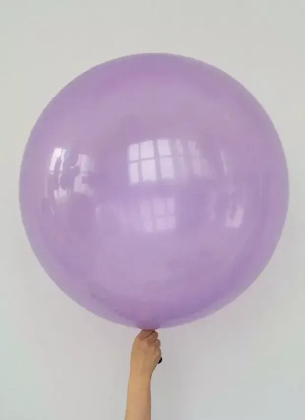 S шар гигант 24"/60 см кристалл прозрачный фиолетовый (БГ-90)