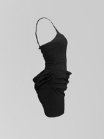 Платье Agdali Brand 1051 короткое однотонное на лямках со шнуровкой на спине