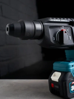 Набор аккумуляторных инструментов 4в1 Макита бесщеточный двигатель, дрель шуруповерт, гайковерт, перфоратор, болгарка ушм