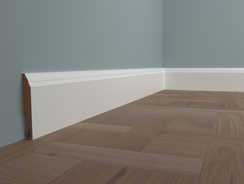 Плинтус МДФ ламинированный Лука Пл 100-4МДФ.2400.24016 белый 16x100х2400 мм