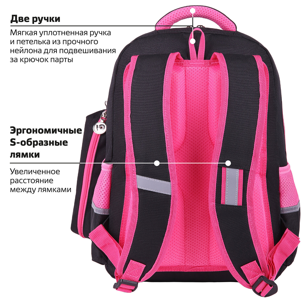 Рюкзак ЮНЛАНДИЯ COMPLETE с пеналом в комплекте, эрго-спинка, "Hug me", 42х29х14 см, 271414
